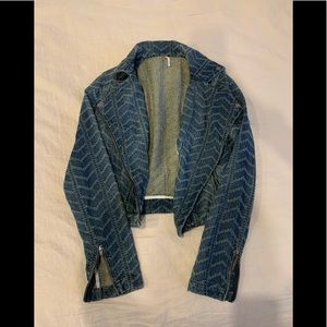 Free People small denim detailed jacket